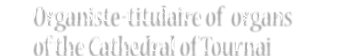 Organiste-titulaire des grandes Orgues de la cathédrale de Tournai.